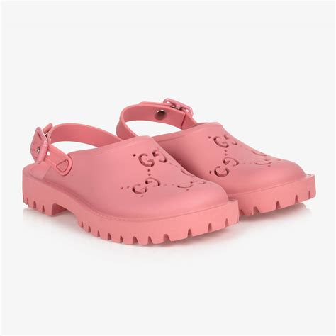 childsplay gucci girls pink leaf leaves flower sandals|Gucci Shoes For Kids .